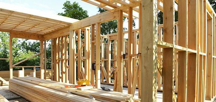 Sistema constructivo de madera en armazón de casa