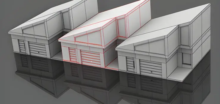 Renders computarizados de tres inmuebles en 3D
