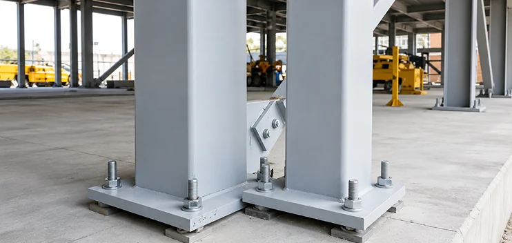 Columnas de acero HSS en construcción de gran magnitud