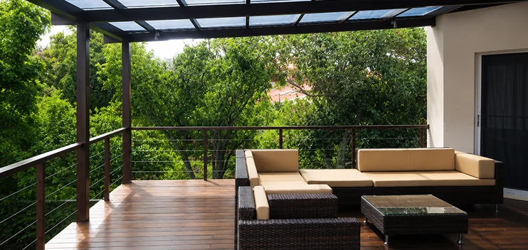 Perfil de acero PTR en estructura liviana