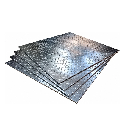 placas de aluminio antiderrapante con acabado brillante